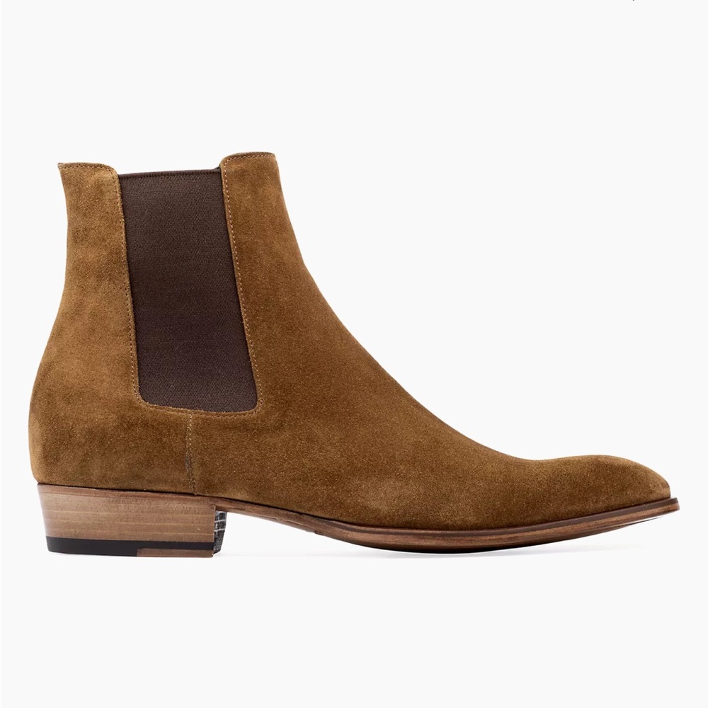 Men’s size 9.5M To Boot New York Shawn Suede Chelsea Boots Color: Softy Sigaro